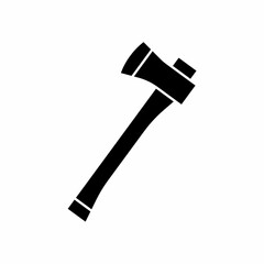 Garden Axe Silhouette Icon Design. Gardening Landscape Equipment Tool Icon