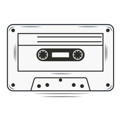 Podcast Doodle Clipart Isolated on White Background. Vector Illustration in Hand Drawn Line Style