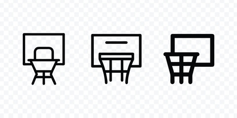 Basketball hoop vector icon. Basketball hoop icon.