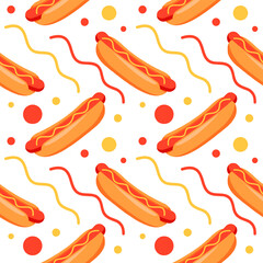 Junk Food Seamless Pattern