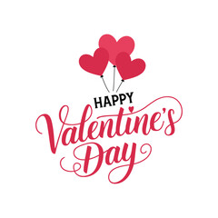Typography Happy Valentine's Day t-shirt lettering design template isolated on a white background. Vector typography for Valentine's Day decorations, cards, t-shirts, posters and banners.
