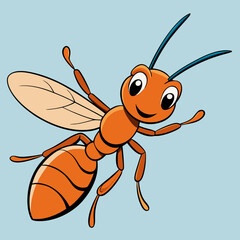 Fototapeta premium Flying Ant Vector Illustration. High-Quality PNG, SVG, and AI Designs