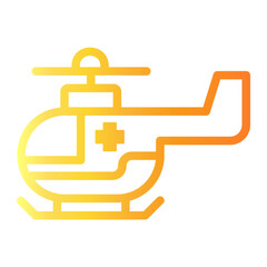 helicopter Line Gradient Icon