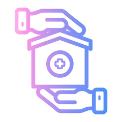 hospice Line Gradient Icon