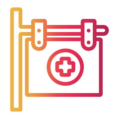 Obraz premium hospital Line Gradient Icon