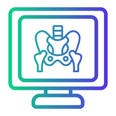 x ray Line Gradient Icon