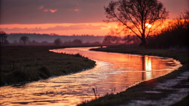 Stunning Bokeh Photography: Jackknifed River, Twilight Embrace