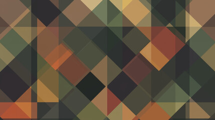 Overlapping squares in earth tones, creating a geometric, mosaic-like pattern with a sense of depth and complexity -ai