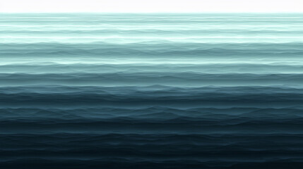 Fototapeta premium Layered, horizontal waves of blue and teal subtly shift in tone from light to dark -ai