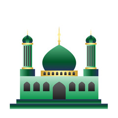 Islamic Mosque Landscape Illustration