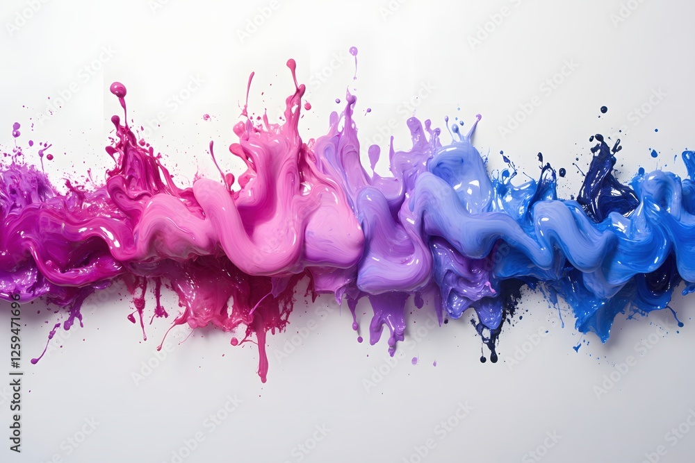 Poster vibrant paint bursting in a spectrum of hues creating a dynamic and colorful abstract art