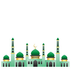 Islamic Mosque Landscape Illustration