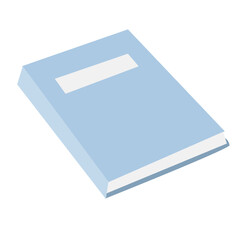 blue notebook isolated on white