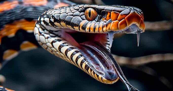 Rattlesnake with Fangs Out