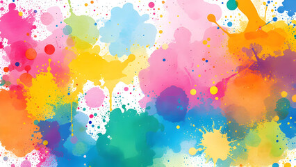 Happy Holi Festival Of Colors Illustration Of Colorful Gulal For Holi, In Hindi Holi Hain Meaning Its Holi, abstract background of color stains of paints,