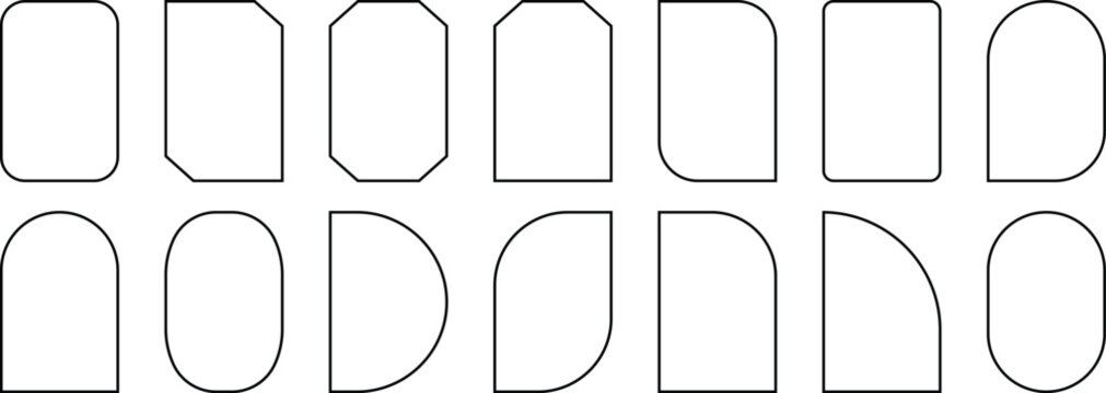 Frames Set. Thin Line Gold Borders Luxury Collection. Rectangle black frame set. Linear Decorative Banners frames. Geometric shape thin line linear frame vector illustration