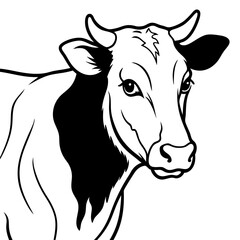 Cow Vector Illustration For High-Quality Farm Animal Graphics & Clipart