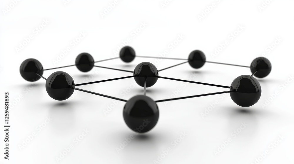Poster a conceptual image of interconnected data points forming a customer network.