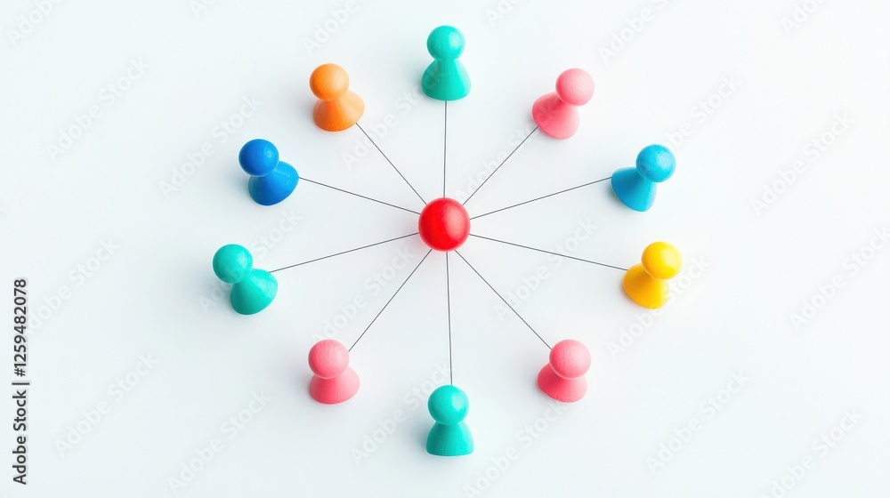 Poster a conceptual image of interconnected data points forming a customer network.