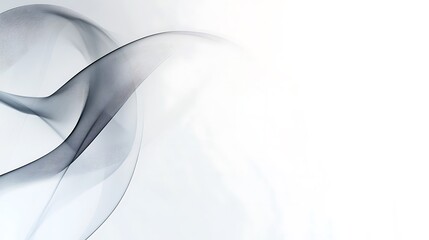 Abstract Gray Wave Forms on White Background