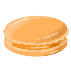 orange macaroon illustration