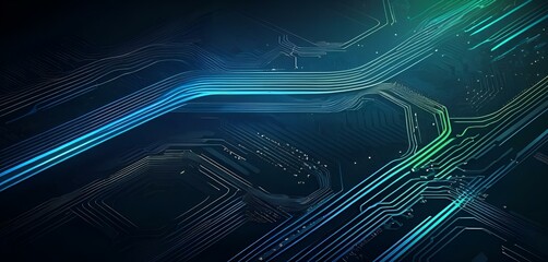 Blue green digital background image, line, texture, banner