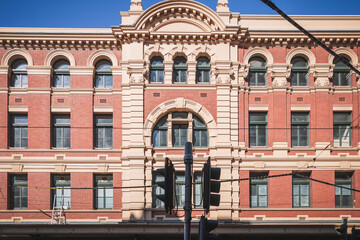 facade of a Flinder Street Station building, Melbourne, Australia