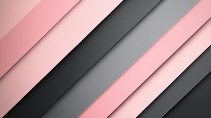 Obraz premium Abstract background with minimalist diagonal stripes in soft blush and charcoal. Depicts modernity and sophistication. Symbolizes subtle elegance and style. Ideal for chic and refined designs.