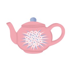 beautiful teapot in pink