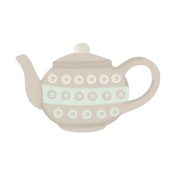 beautiful teapot in brown