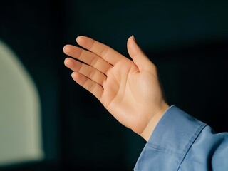 a hand from beautiful woman