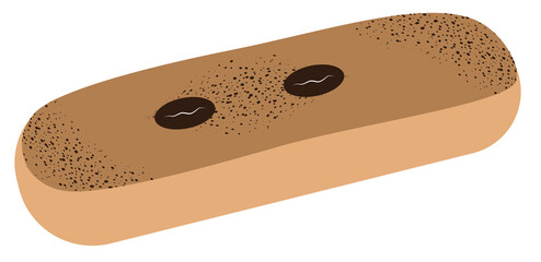 Illustration of Coffee Eclair