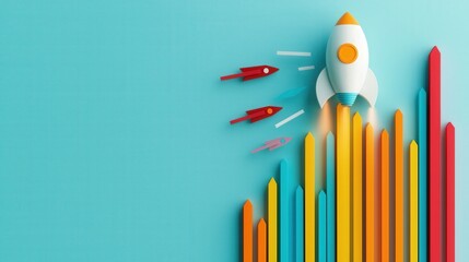 Illustration of a colorful timeline showcasing achievements and milestones