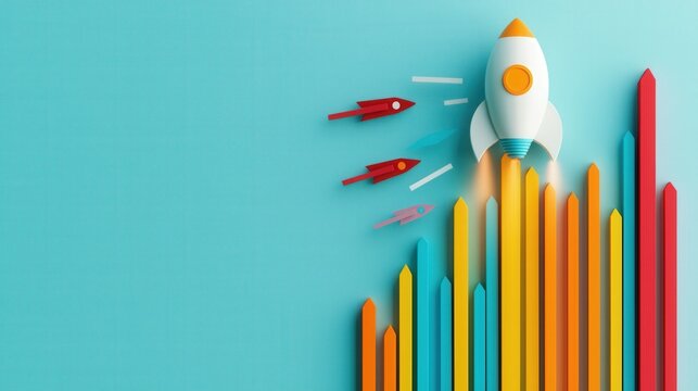 Illustration of a colorful timeline showcasing achievements and milestones