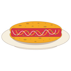 Fast Food Illustration with Cartoon Design. Isolated Vector Clipart.