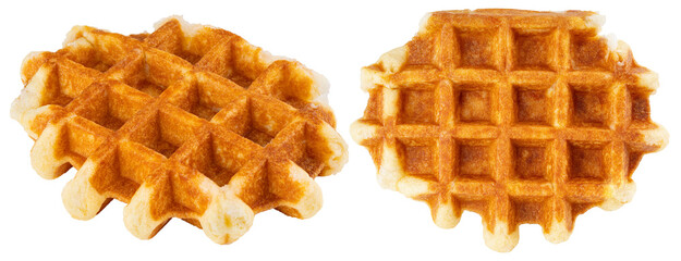 Waffle. Crispy Belgian waffle. Fresh sweet tasty breakfast. Fully cooked homestyle waffles. Food photography. Delicious classic pancake. Morning snack good for coffee or tea. Traditional sweet desert