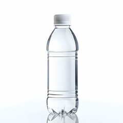 Plastic water bottle on white background (1)
