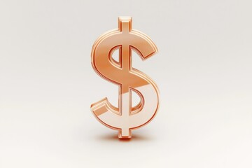 3D dollar sign glyph, designed to represent U.S. currency on a simple white backdrop.