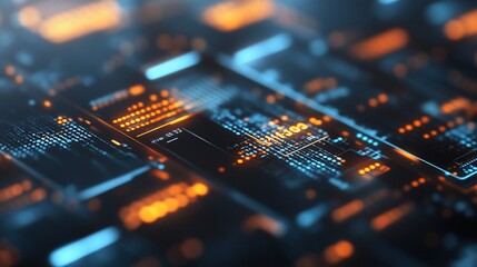 Obraz premium Abstract Digital Data Flow: Futuristic Technology Background