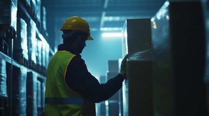 Industrial warehouse operations. Workers managing inventory and logistics. Highlighting warehouse management and logistics processes. Ideal for supply chain and logistics industry documentation.