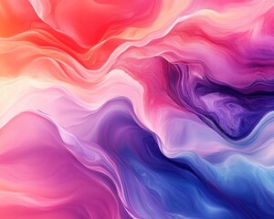 Fototapeta premium Abstract background with colorful liquid textures and gradient transitions. Featuring reds, blues, and purples. Ideal for creative design themes.