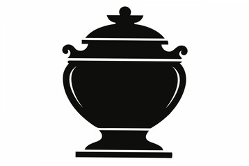 urn  silhouette  vector illustration