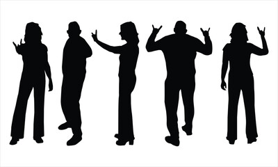 silhouettes of people