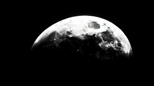 Earth's half-lit surface, space background