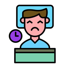 Insomnia Icon, Sleepless disorder, depression