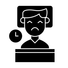 Insomnia Icon, Sleepless disorder, depression