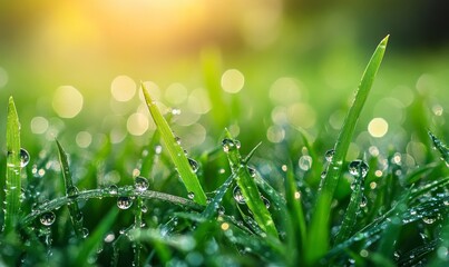 Fototapeta premium Dewy Close-up Droplet Background, Generative AI