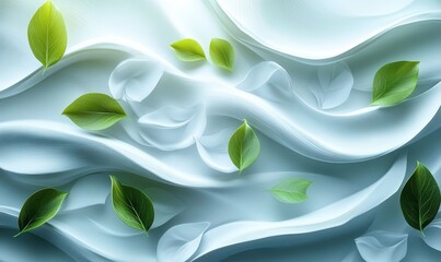 Eco Nature 3D Abstract Background, Generative AI