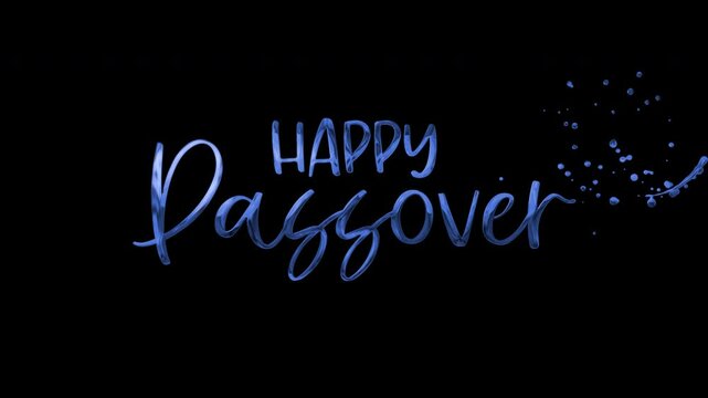 Animated happy Passover design on a transparent background. Ideal for festive invitations, social media posts, greeting cards, and website banners.