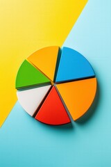 Fototapeta premium A symbolic pie chart labeled Comprehensive Employee Benefits Package.